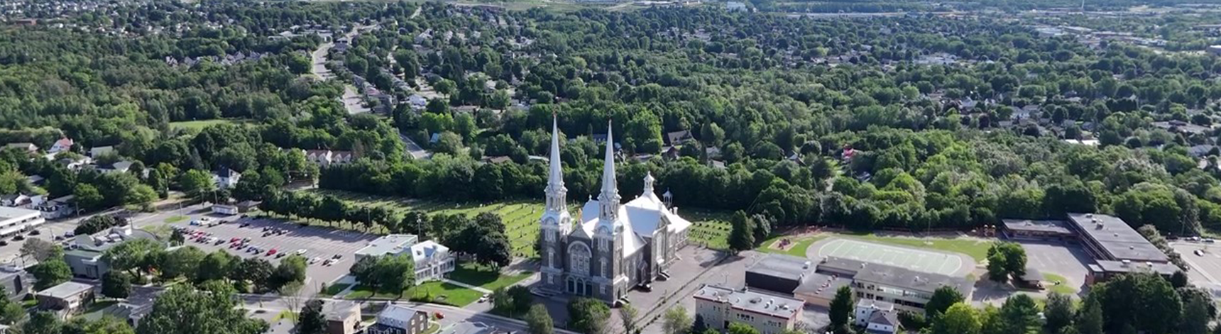 Vue aérienne de la Ville de L'Ancienne-Lorette.